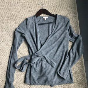 Grey Wrap Cardigan from Bordeaux